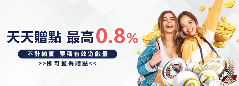 天天反水最高贈0.8%